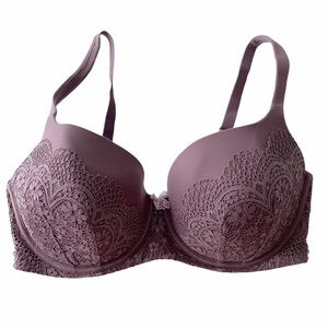 Victoria Secret Purple Body Lined Demi Bra 38DDD